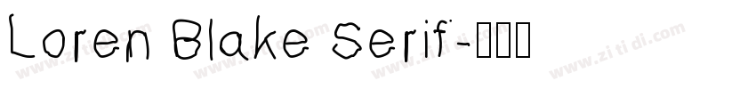 Loren Blake Serif字体转换